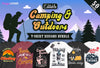 50 Editable Camping & Outdoors T-Shirt Designs Bundle