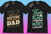 50 Editable Dad T-Shirt Designs Bundle