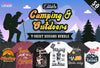 50 Editable Camping & Outdoors T-Shirt Designs Bundle