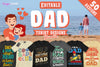 50 Editable Dad T-Shirt Designs Bundle