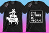 50 Editable Vegan T-Shirt Designs Bundle