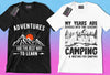 50 Editable Camping & Outdoors T-Shirt Designs Bundle