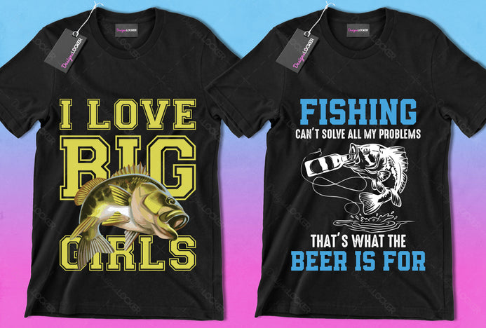 50 Editable Fishing T-Shirt Designs Bundle – Designs Locker