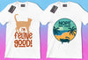 50 Editable Cat T-Shirt Designs Bundle